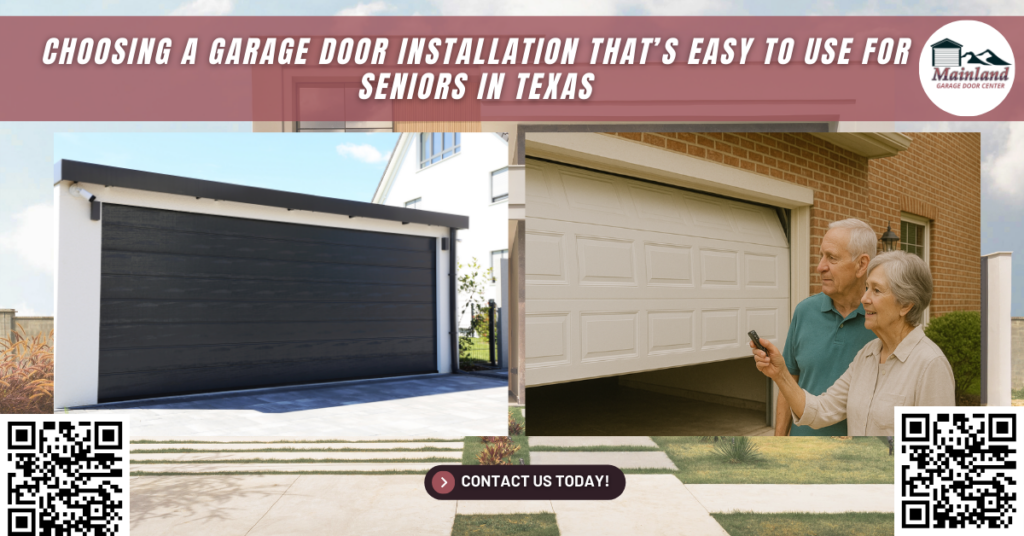 Choosing a Garage Door Installation That’s Easy to Use for Seniors in Texas - Mainland Garage Door Center