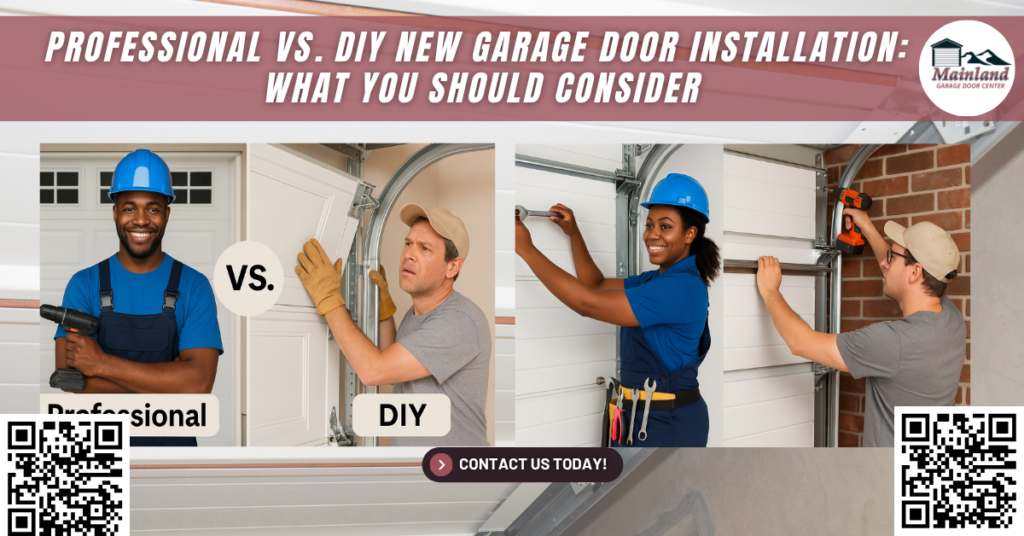 Professional vs. DIY New Garage Door Installation: What You Should Consider - Mainland Garage Door Center