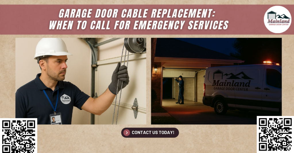 Garage Door Cable Replacement: When to Call for Emergency Services