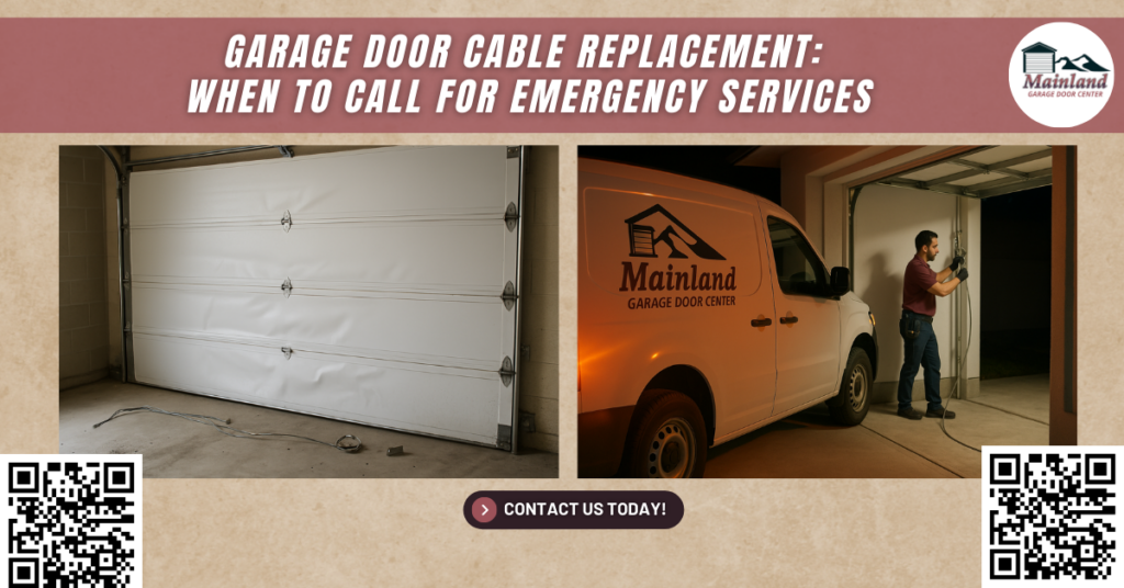 Garage Door Cable Replacement: When to Call for Emergency Services - Mainland Garage Door Center
