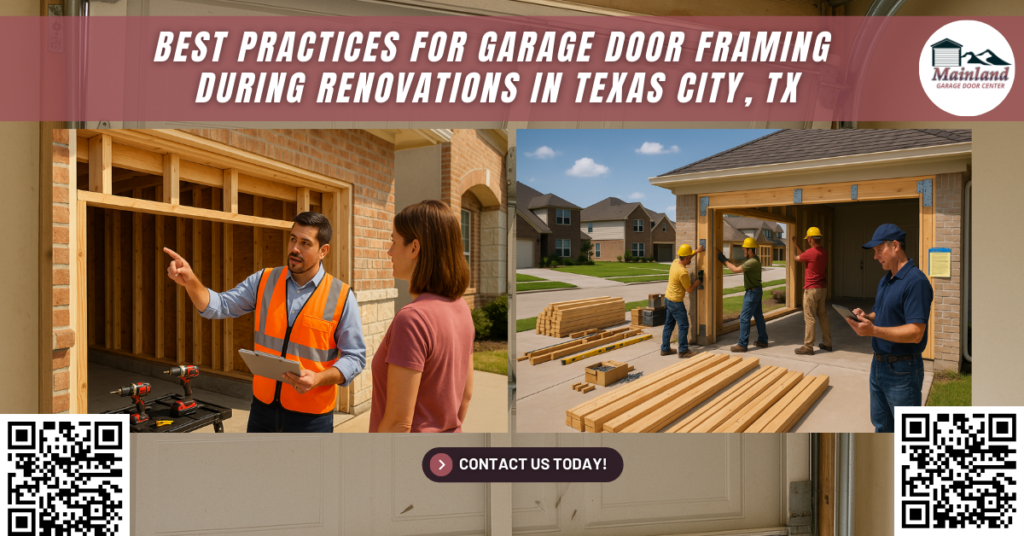 Best Practices for Garage Door Framing During Renovations in Texas City, TX