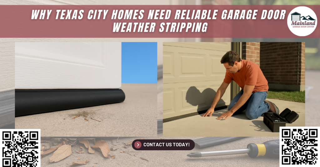 Why Texas City Homes Need Reliable Garage Door Weather Stripping